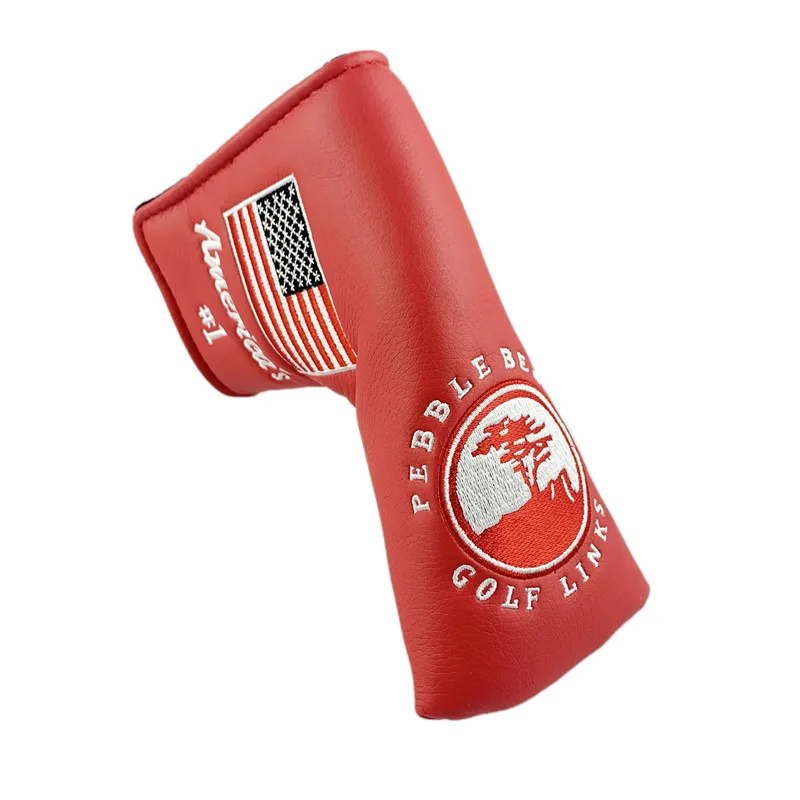 Golf Mallet Putter Covers 1Pcs Magnetic Closure Customized Headcover Synthetic Leather Waterproof