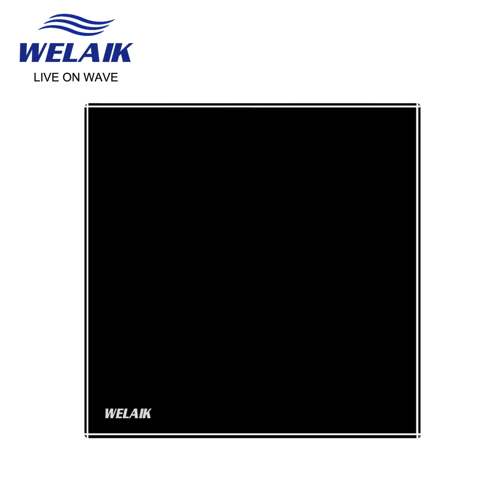 WELAIK European Standard 80*80mm Crystal Glass Blank Filled Panel  A19BKW1