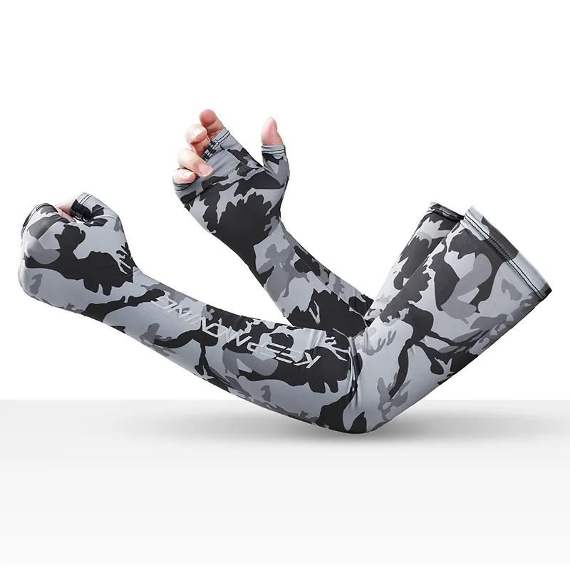 Spring Summer Sleeves Cycling Cuff for Men Sports Outdoor Camouflage Cool Glove Women Arm Sleeves Sun Protection Ice Silk Warmer