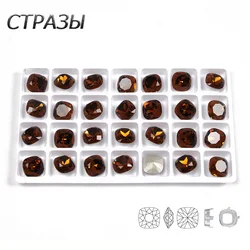 CTPA3bI Top Smoked Topaz Color Pointback Sew On Crystal Rhinestones Jewels Beads Silver Gold Claw Button For Garment Accessories