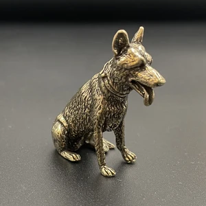 Lucky Brass Fortune Hund House Dekoration kleine Ornamente kleiner Hund Welpe chinesischer Desktop kleine Kupferstatuetten Wolf Haustier Tee Haustiere 10 Hauptverkaufsstatue Wolf - №9