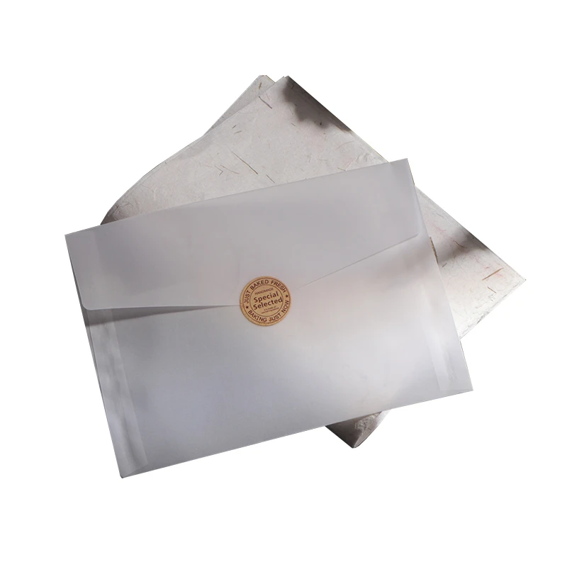 20PCS/Lot Custom Semi-transparent Sulfuric Acid Paper Envelopes For DIY Postcard Card Storage Wedding Invitation Gift Packing