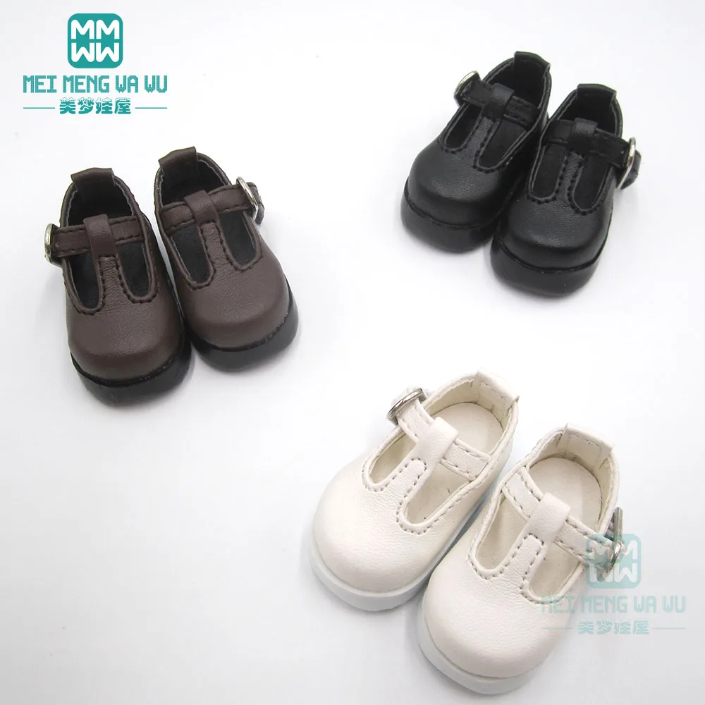 

5cm*2.6cm 1/6 BJD doll shoes small girl fashion shoes black, white, brown for YOSD MYOU doll