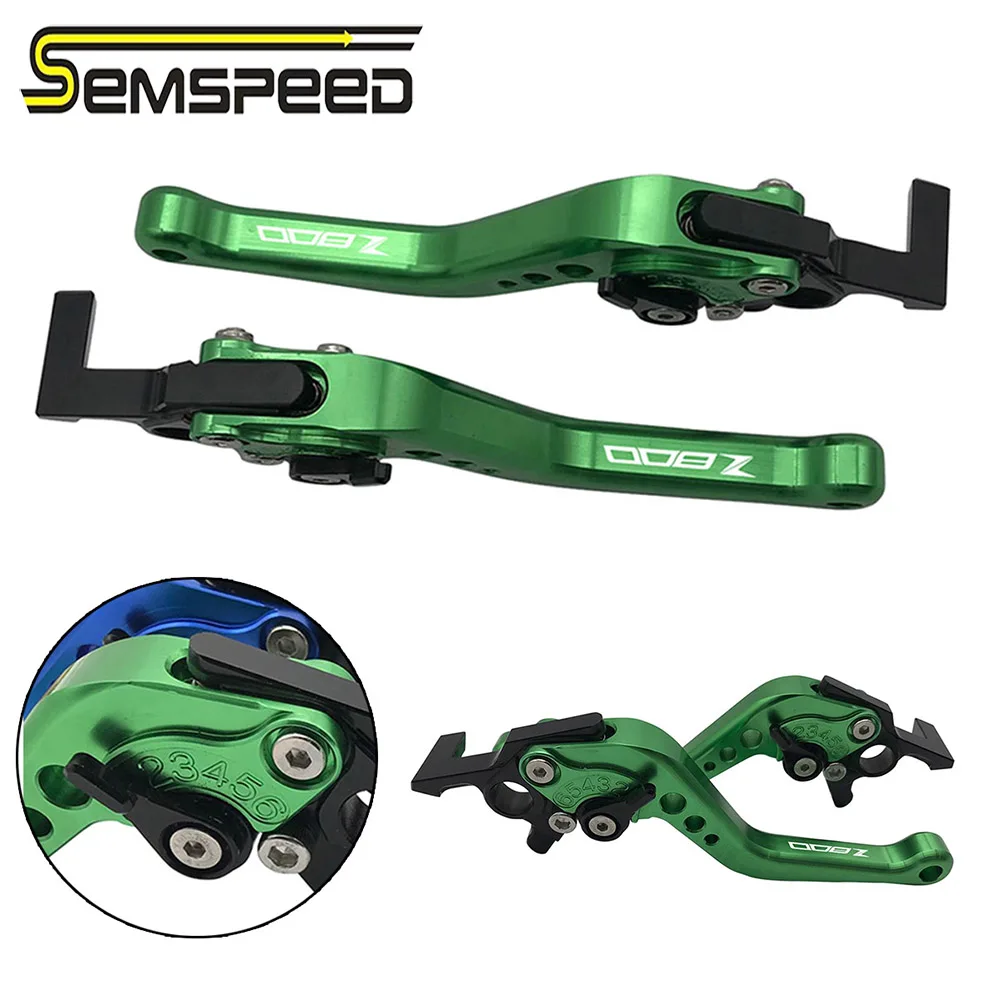 SEMSPEED For Kawasaki Z800/E version Z 800 2013 2014 2015 2016 Motorcycle CNC Short Brake Clutch Levers Handles Grips End Parts