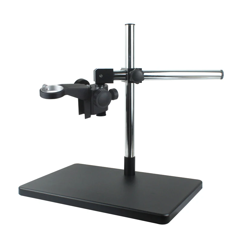 Single Arm Rotary Stand Adjustable Boom Large Stereo 50mm Ring Holder For Lab Industry Microscope Camera