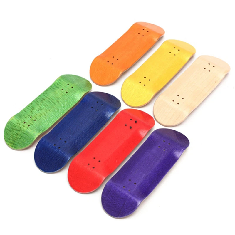 Purple Wooden Finger Skateboards Professional Finger Skate Board Wood Fingerboard with Bearings Wheel Foam Screwdriver