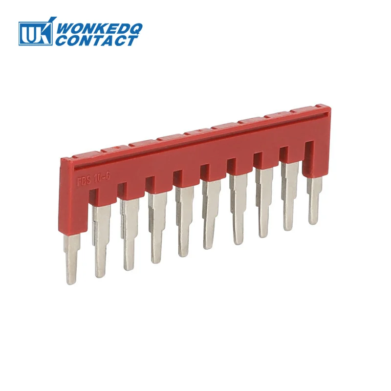 1Pc FBS 10-6 Jumper 2/3/4/5/10 Contacts PT4 ST4 Din Terminal Block Wire Connector Plug-In Bridge FBS2/FBS3/FBS4/FBS5-6 FBS10-6