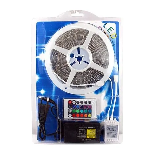 Wedge Led Strip Indoor Outdoor Silicone Controlled 16 Color 5 Mt Rgb