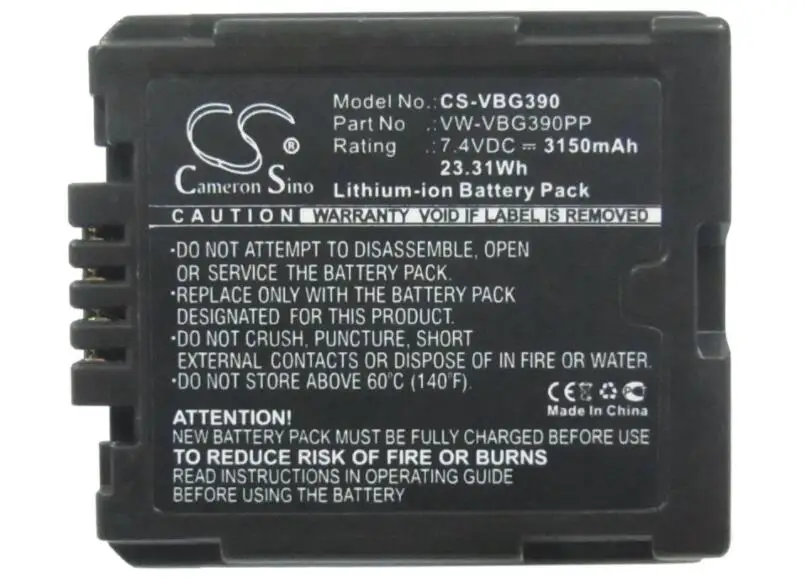 cameron sino 3150mah battery for PANASONIC AG-HMC150 AG-HMC40 AG-HMC70 HDC-DX1 HDC-DX3 HDC-HS100 HDC-HS100GK HDC-HS20 HDC-HS200