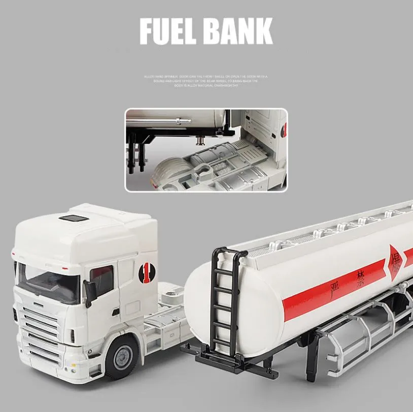 Wholesale 1:50 alloy tanker car model,engineering truck transport model,high quality toys,free shipping