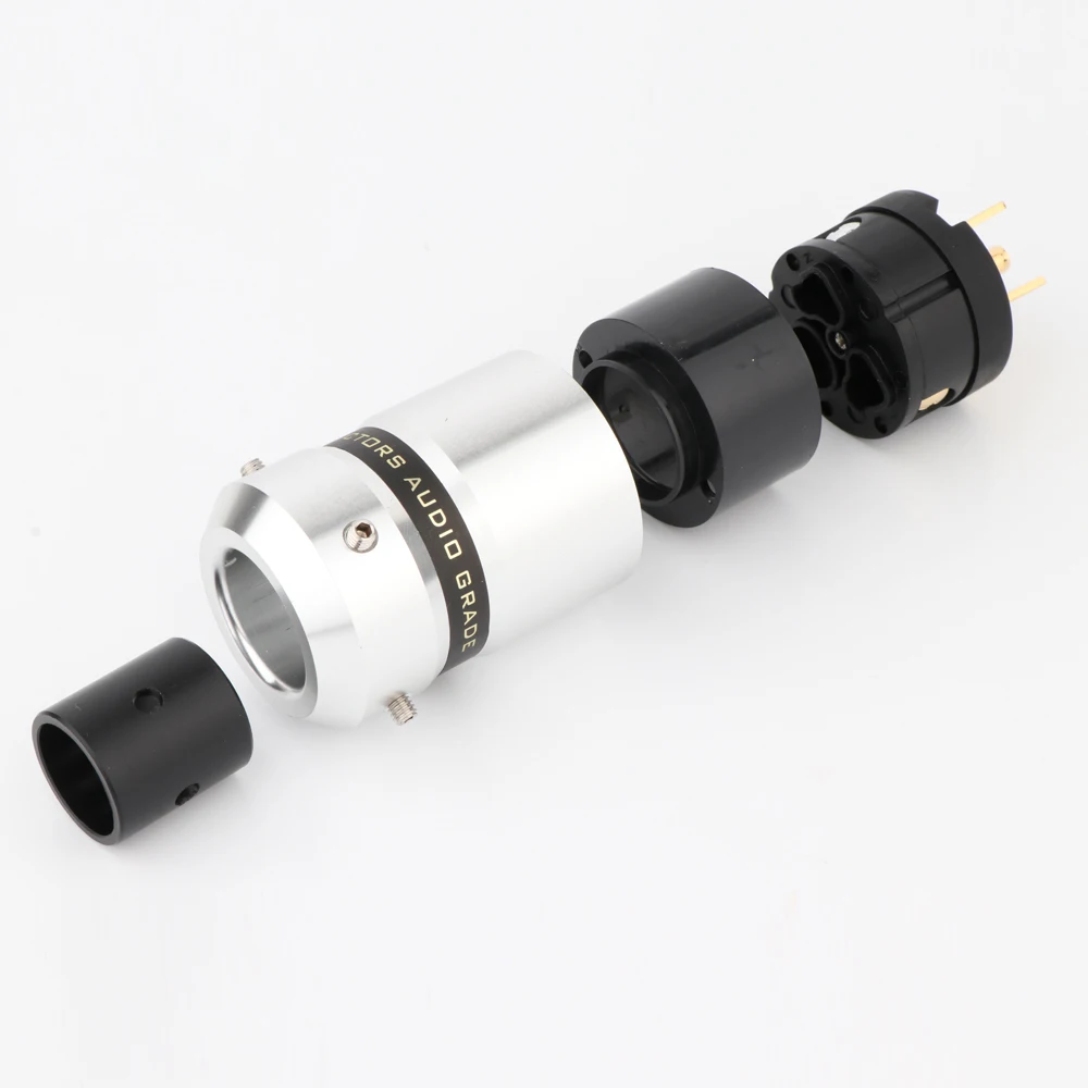 Paar Hi-End Rhodium/Gold/Rot ver kupfert uns Netz stecker Stecker iec Buchse DIY Netz kabelst ecker – Detail 4