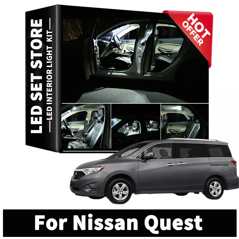 For Nissan Quest V40 V41 V42 RE52 MK1 MK2 MK3 MK4 1992-2014 2015 2016 2017 Canbus Vehicle Bulb Light Kit Interior LED