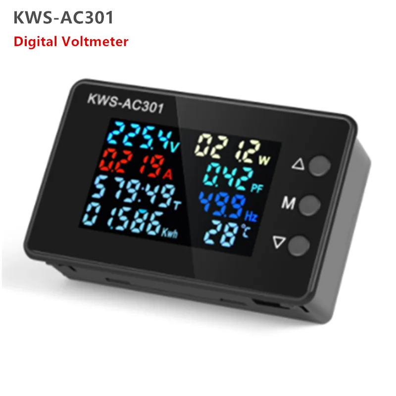 

KWS-AC301 Цифровой вольтметр, счетчик электроэнергии, ваттметр, анализаторы энергии, детектор напряжения переменного тока 50-300 В, 0-100 А, 50-60 Гц