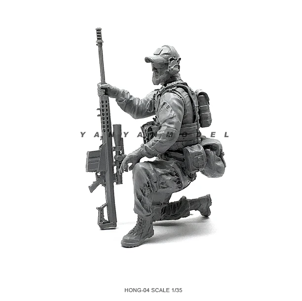 1/35 Resin soldier resin model kits USA. DIY self-assembled HONG-04