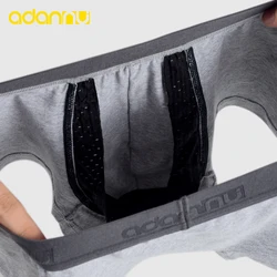 Moda sexy cueca boxer de algodão respirável masculino calças cueca tanga confortável u bolsa cueca masculina 4 cores