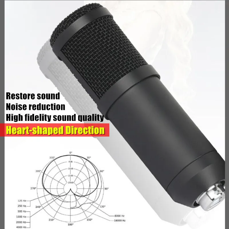 Metal USB Condenser Recording Microphone For Laptop Windows Cardioid Studio Recording Vocals Voice Over YouTube Webcast Karaoke