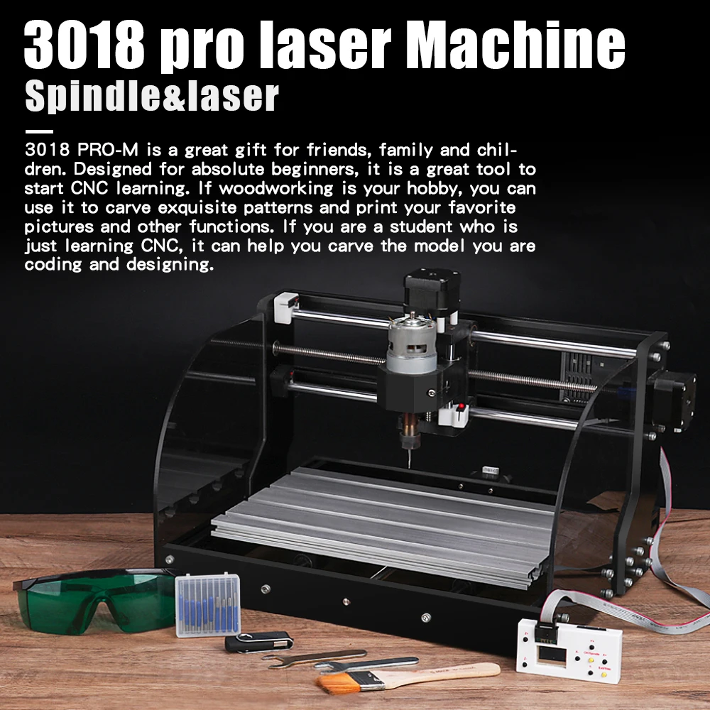 DIY 조각 기계 3018 Pro Max Cnc 라우터 키트, 3 축 Grbl 제어 나무 조각 조각사 밀링 커팅 머신