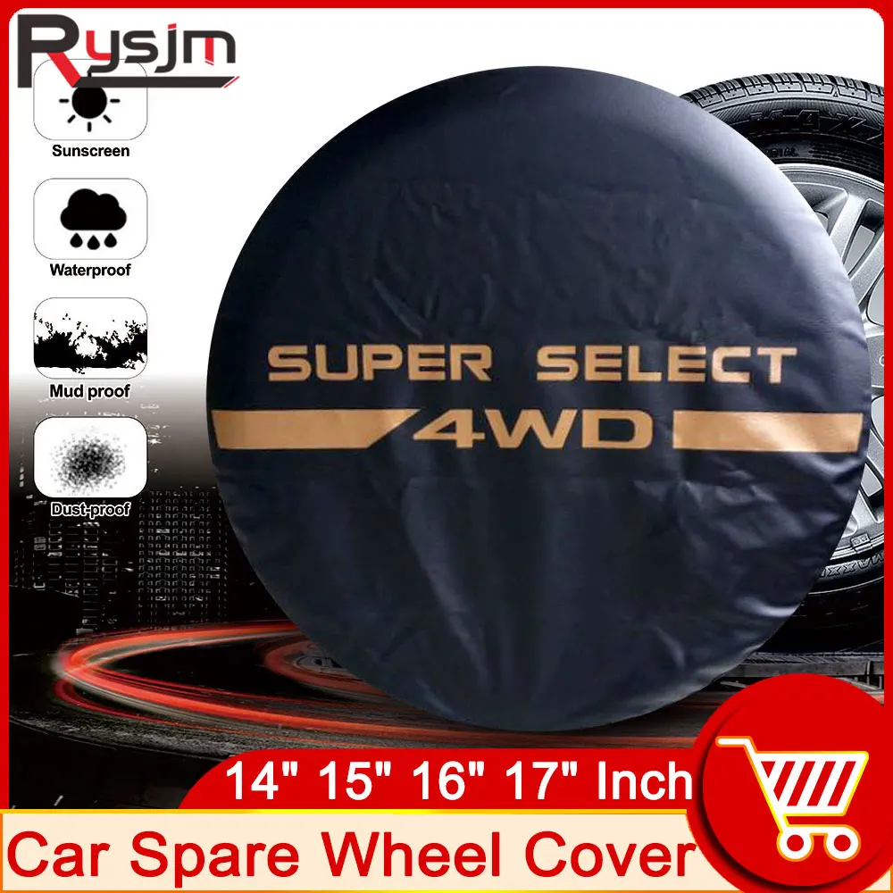 AD Borsa portaoggetti per pneumatici Custodia protettiva per ruota di scorta per auto in pelle PU PVC 14 "15" 16 "pollici per accessori Mitsubishi