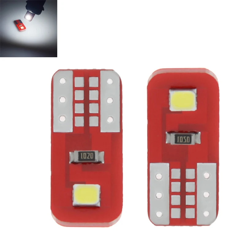 10 шт., Автомобильные светодиодные лампы T10 2Smd 194 168 2835 303012 в