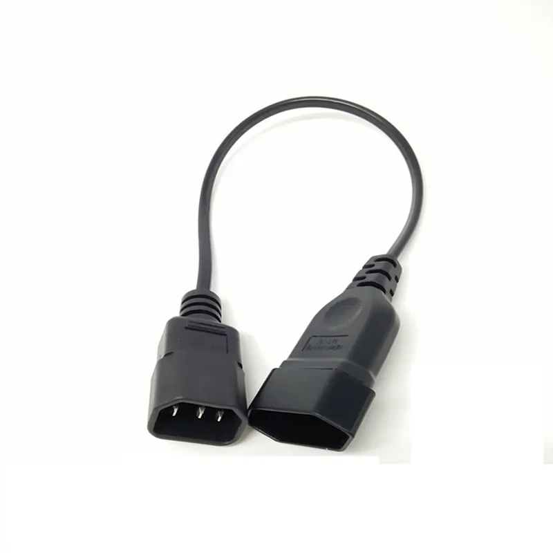 EU Power Adapter Cord , IEC 320 C14 Male Plug to European CEE 7/16 2Pin Female  Extended Line  For UPS PDU 30CM