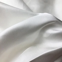 Nature White 114cm 140 Wide 100% Pure Silk 10 14 16 18 m/m Twill Fabric for Women Dress Printed Cloth DIY Sewing Free Shipping