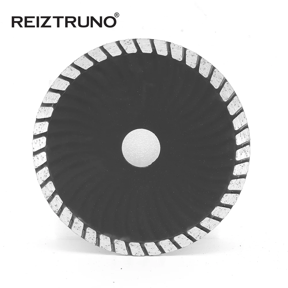 REIZTRUNO 5-inch Diamond Waved Turbo Blade Cutting Wet/Dry Cutting Disc for Grinder - Concrete Brick Tile Granite Marble Masonry