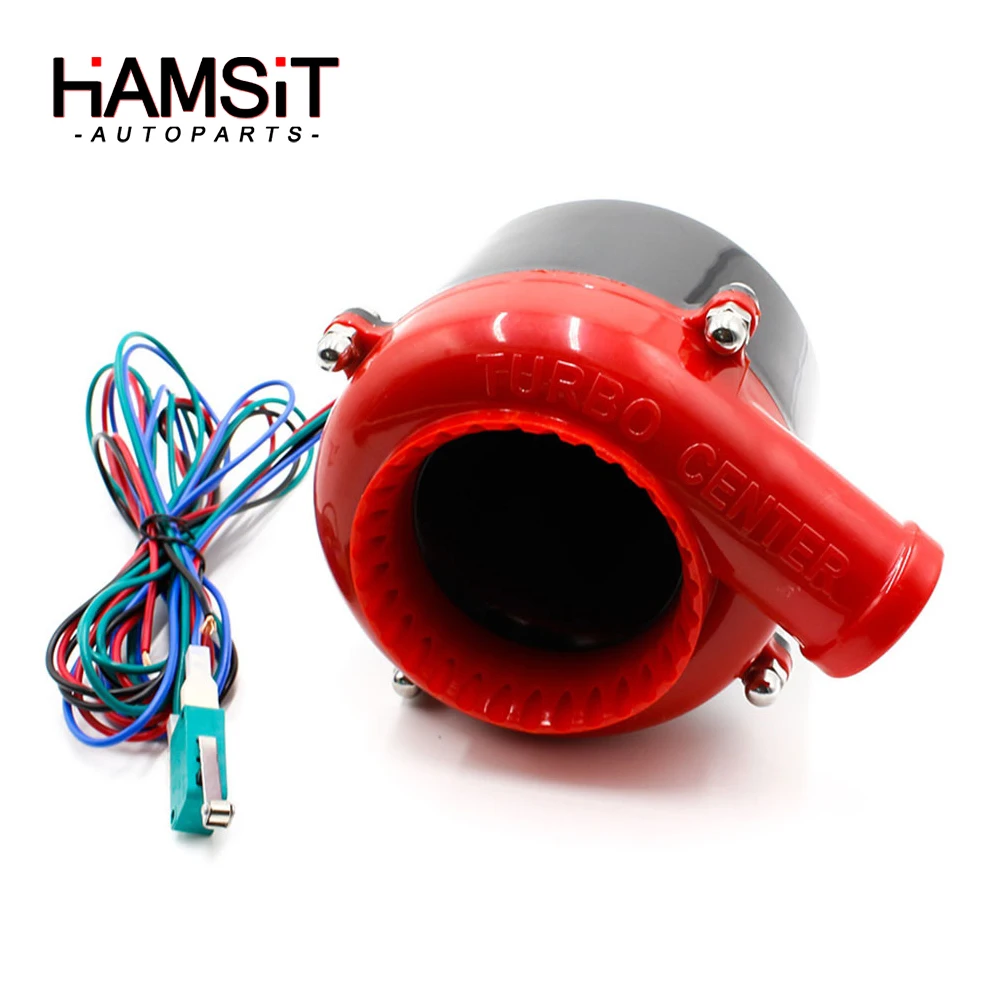 Hamsit Universal 120DB Loud Car Electronic Pressure Relief Valve Simulation Sound Horn Turbine Sounder Car Modified