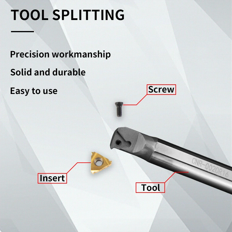 Tungsten Steel Turning Tool CNR0008K11 CNR0016Q16 CNR0025R22 Thread Turning Tool Boring Bar Carbide Insert 11IR/16IR/22IR