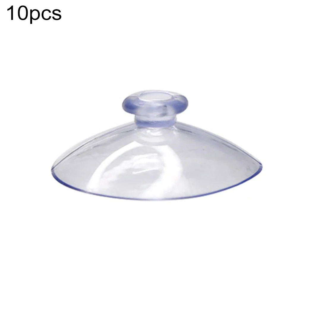 10PCS PVC Suction Hooks Cups - Any Type - Wide Range - Clear Plastic/Rubber Casement Suckers Wall Stick Home Storage Tool