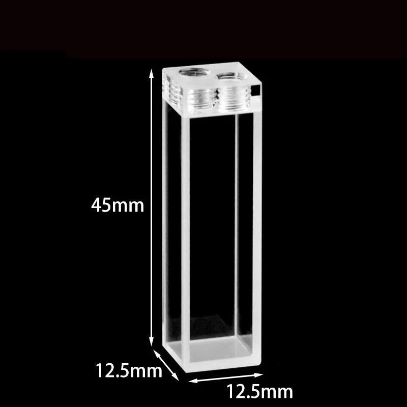 Imagem -03 - Fluxo Fluorescente de Quartzo de 10 mm Célula de Fluxo Célula Especial para Pesquisa Científica com Boa Vedação 3.5ml Unidade de