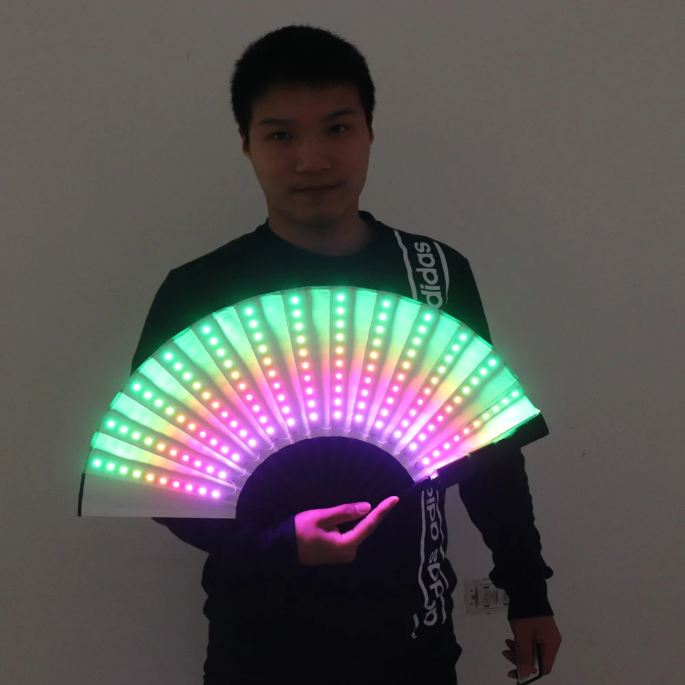 LED Fan Stage Performance Dancing Lights Fans Bar Nightclub EDM Fluorescent Party Performance Props Gift