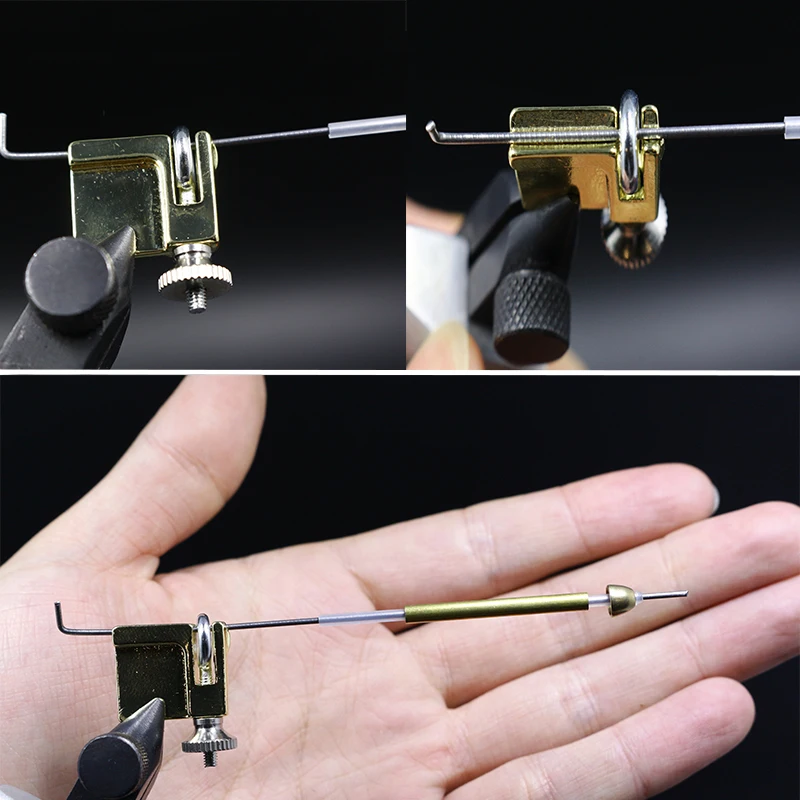 Tube fly tying system combo with fly tube adapter tool & brass tubes conehead &linner tubes salmon steelhead fly tying materials