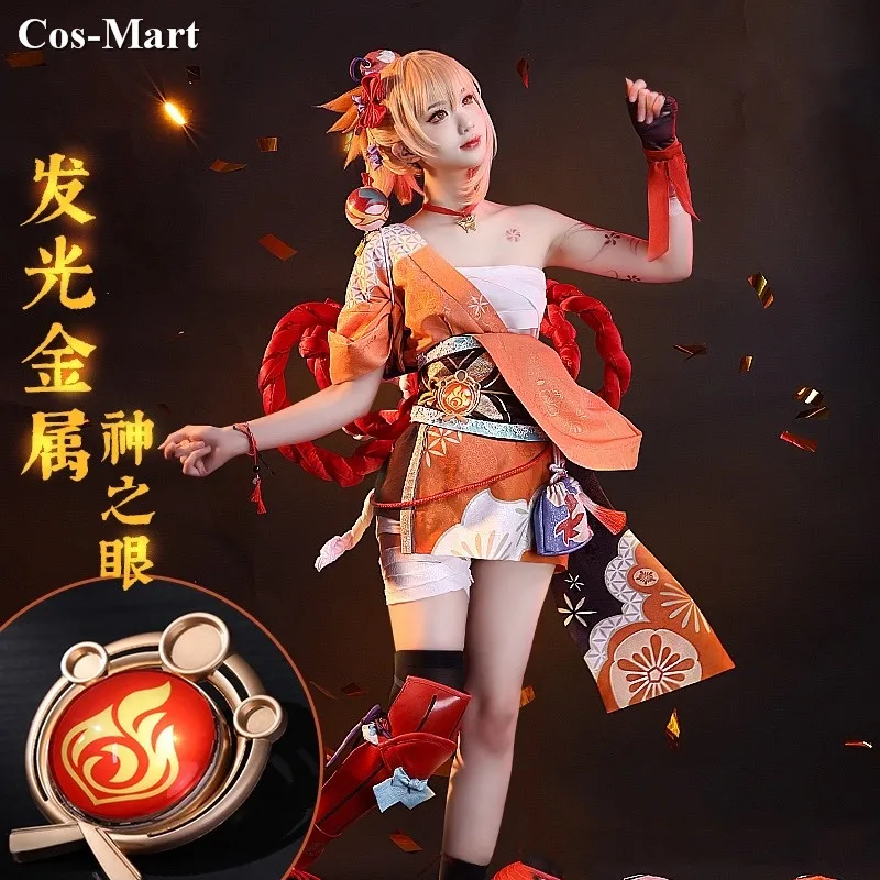 

Косплей-костюм Cos-Mart Game Genshin Impact Yoimiya, великолепная фотоформа