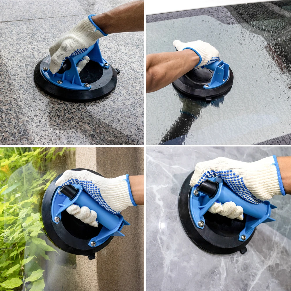 8 "ดูดสูญญากาศถ้วย Heavy Duty Vacuum Lifter คู่ชั้น Suckers สำหรับแก้ว & หินแกรนิตเปลี่ยน260lbs
