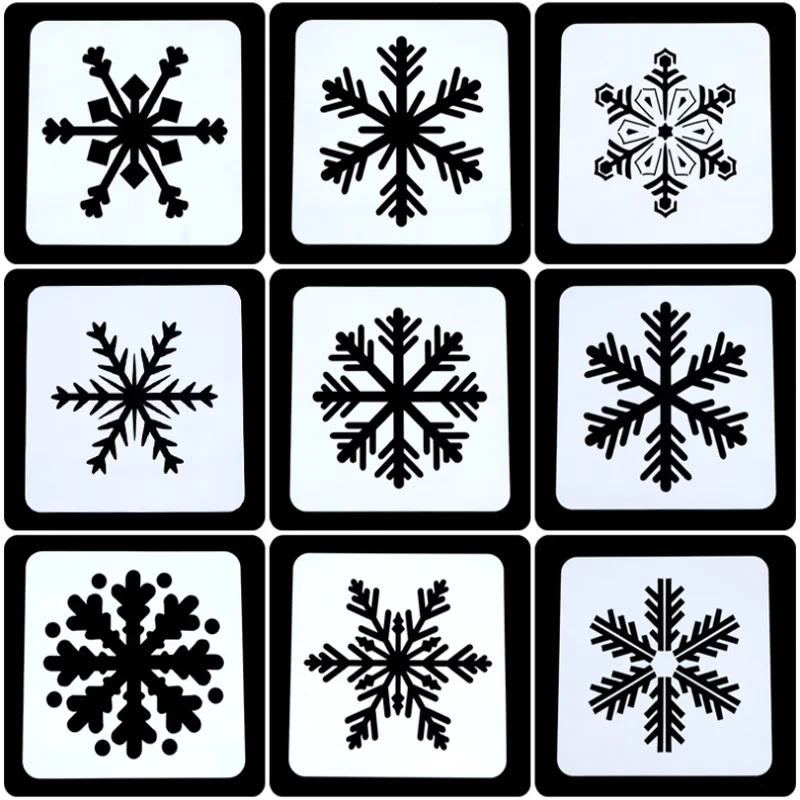 

13*13cm Snowflake Stencils DIY Walls Layering Painting Template Decor Scrapbooking Diary Stamp Coloring Embossing Reusable