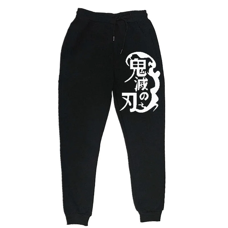 

Autumn Winter Streetwear Anime Demon Slayer Pants HipHop Sweatpants Joggers Casual Long Sweat Men Print Fashion Fleece Trousers