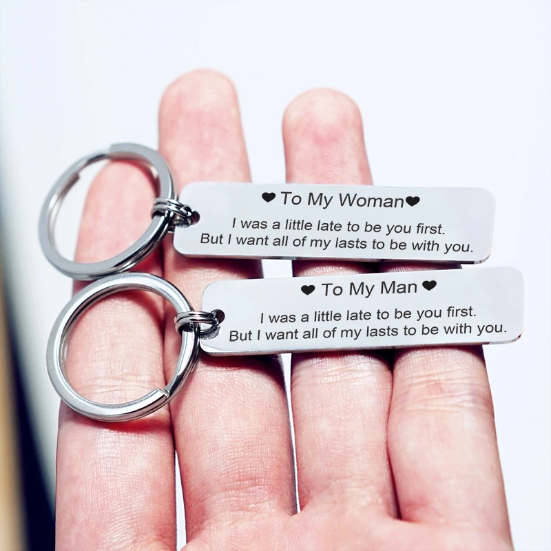 MYLONGINGCHARM  304 Stainless Steel Keychain-Couple Keychain-Great valentine's day gift G3486