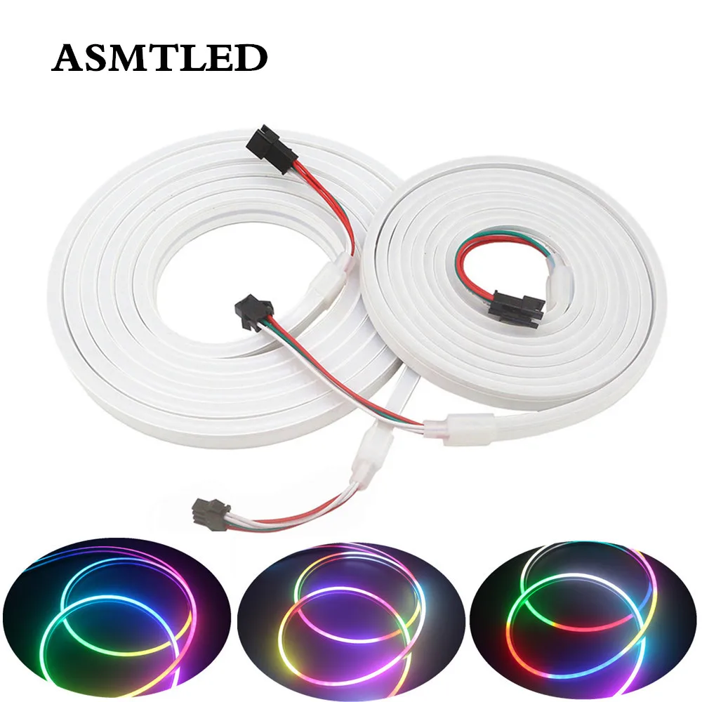 4mm 6mm Narrow LED Neon Strip Light Waterproof 1903 RGBW 3838IC 96pixels/m Individually Addressable Flexible LED Neon Lighting