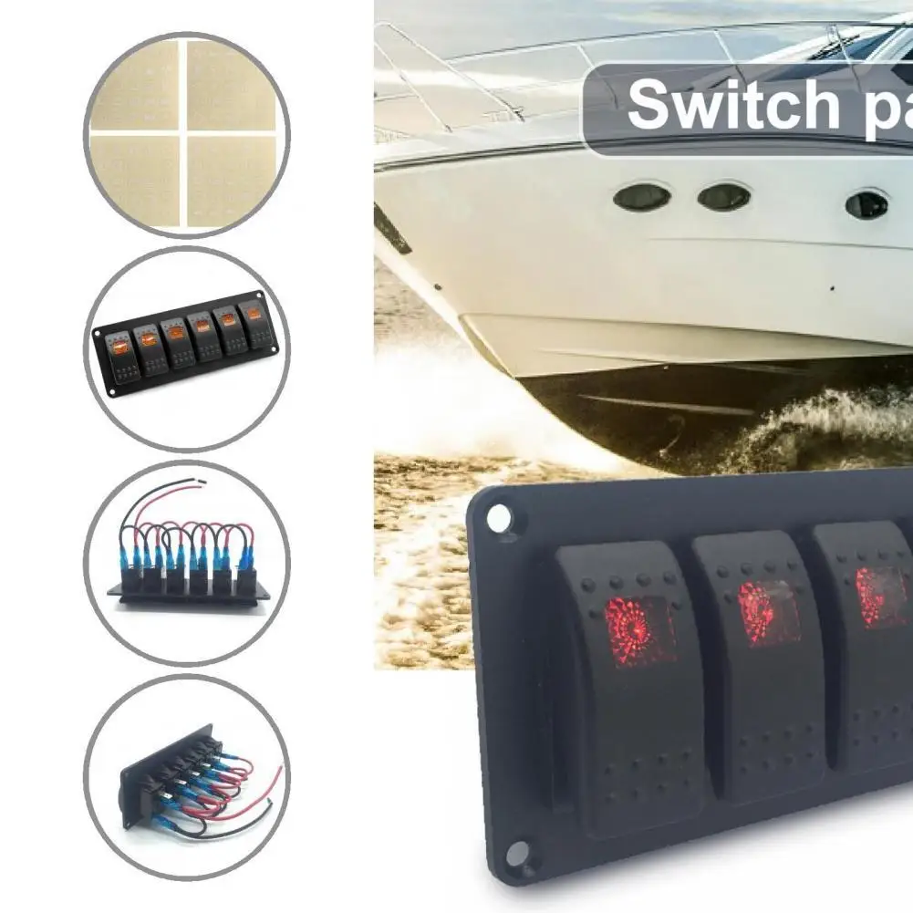 LED Backlit Lightweight ON/Off Toggle Switch with DIY Labels for Yacht