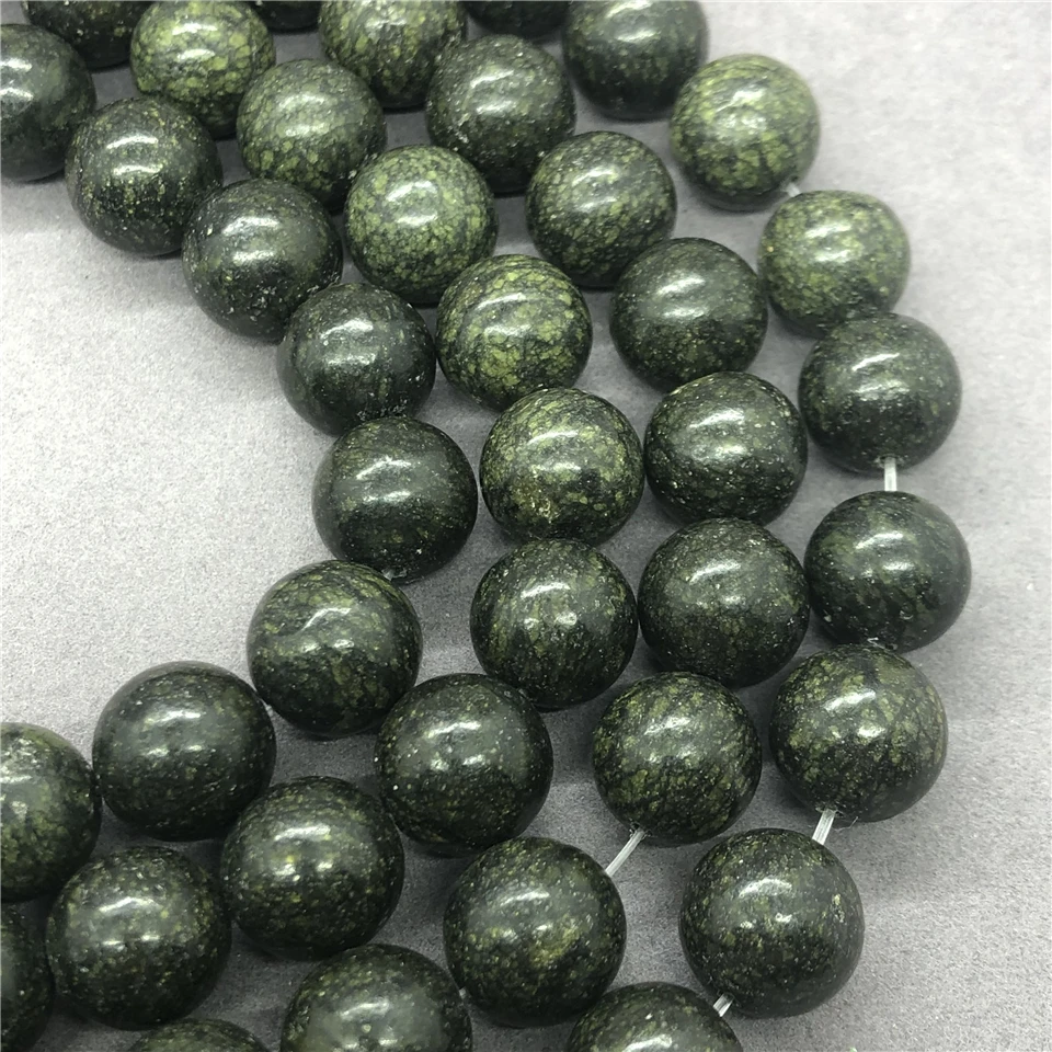 Russian Serpentine Beads 4-12mm Round Natural Loose Stone Diy for Bracelet