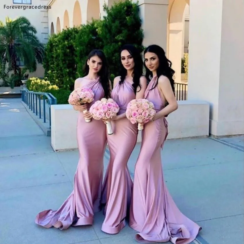 

Spring Summer Western Satin Bridesmaid Dresses One Shoulder Maid of Honor Wedding Guest Gowns Plus Size Available