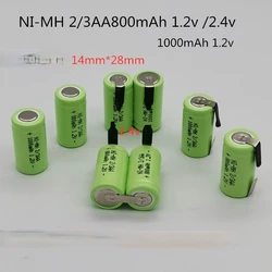 2/3AA 1000mAh 1.2v/2.4v akumulator Ni-MH 2/3AA1000mAh z arkuszem niklowym do golarki FLYCO Superman akumulator