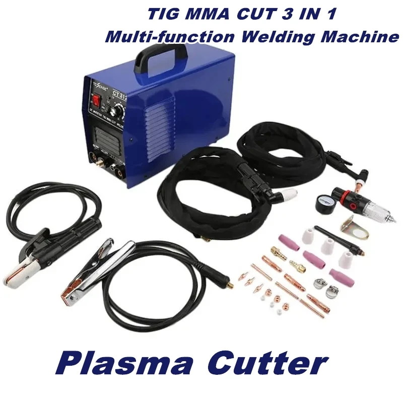 CT312 AC220V 3 IN 1 MIG TIG MMA Semi-automatic Welding Machine Welder Inverter Gasless Plasma Cutter Welding Equipments EU Stock