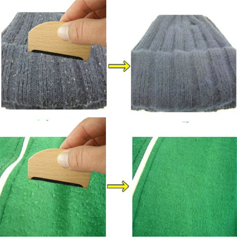 Depiladora de madera para suéter, afeitadora de ropa, removedores de pelusa de suéter, recortadora de pelusa de madera portátil Manual, afeitadora de Peine
