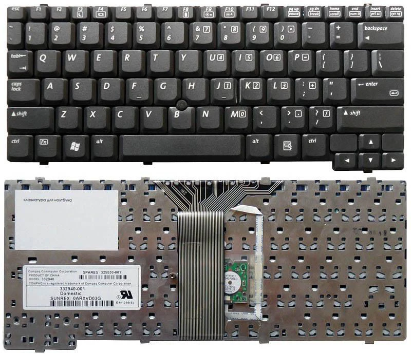מבחן ותوصיה למקלדת HP Compaq nc4000, nc4010, מספר מודל 332940