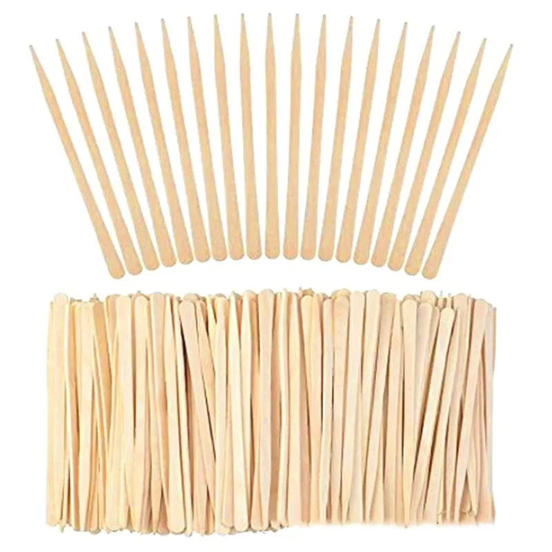 100PCS donna bastoncini per la depilazione del corpo in legno ceretta ceretta bastoncini usa e getta kit da toeletta di bellezza spatola per lingua in legno