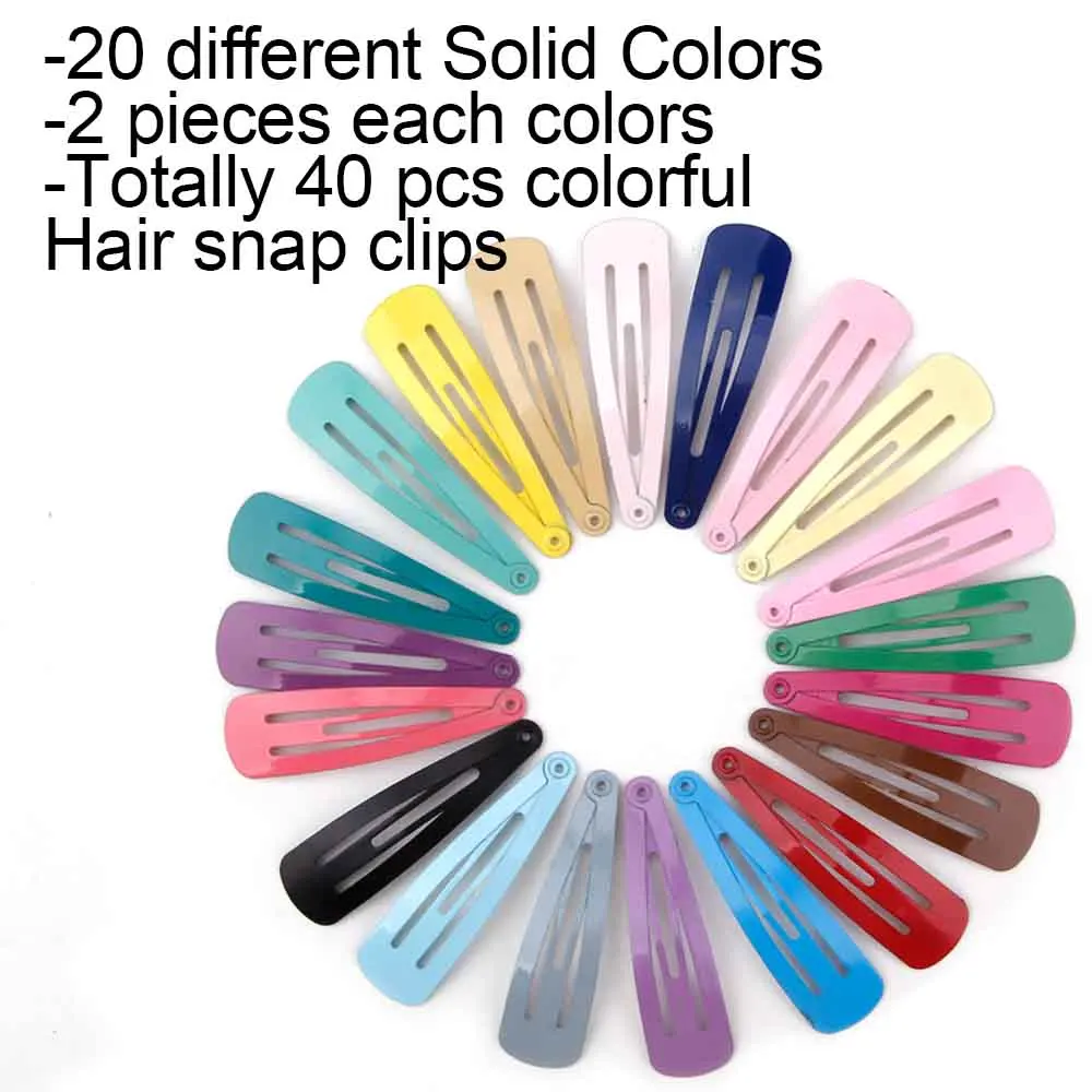 20/40Pcs 5cm Hairpins Hair Clips Women Accessories Hair Barrettes Clip Colorful Metal Hairgrip Cute Alligator Women\'s Hair Clips