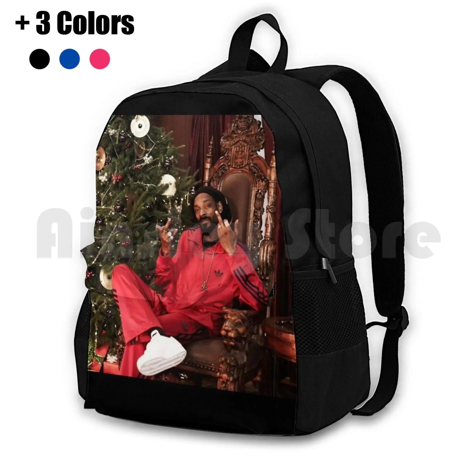 Christmas Outdoor Hiking Backpack Waterproof Camping Travel Hip Hop Christmas Holidays Birthday Nineties 90s West Side Tree