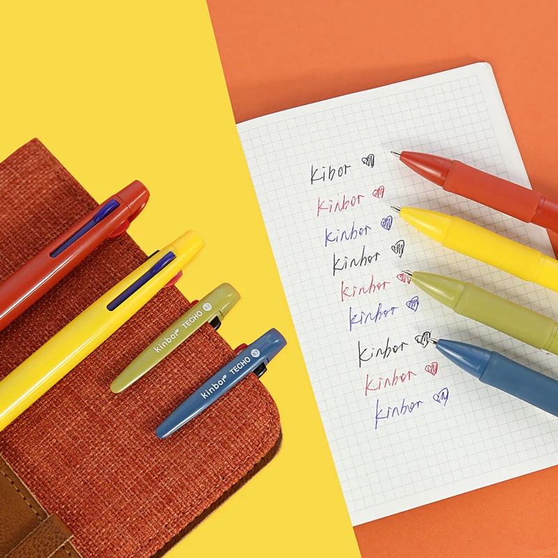 Notebook manuale Kinbor A6 con penna a sfera multicolore da 0.7MM