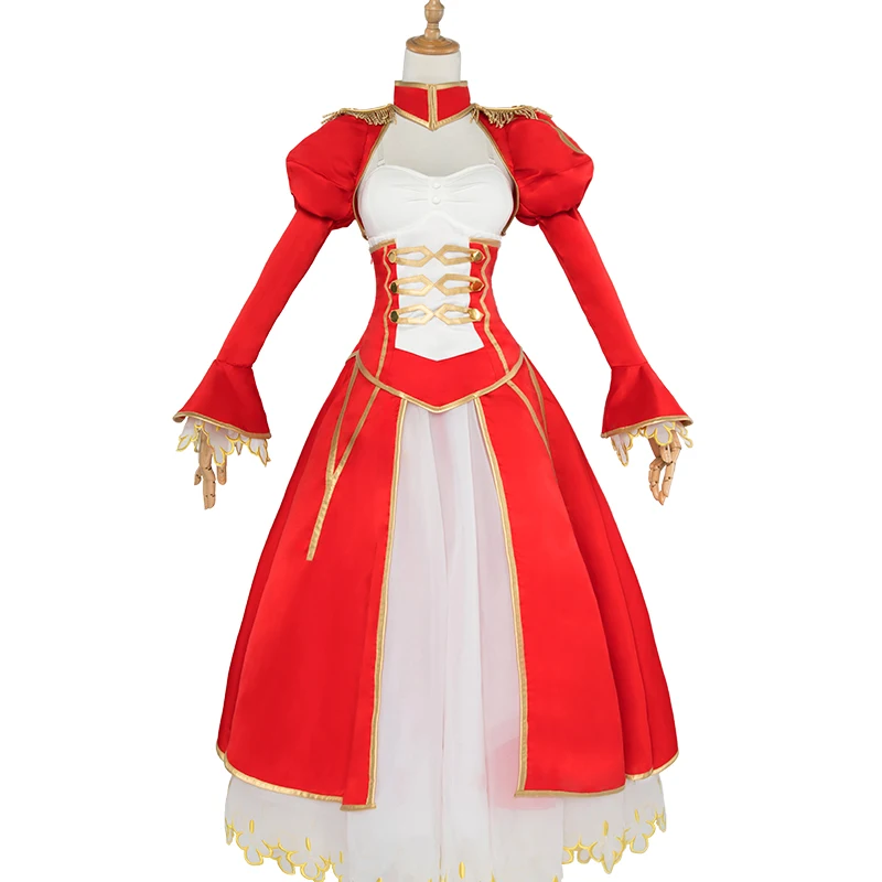 Women Red Dress Saber Cosplay costume Artoria Pendragon Costume Anime Fate Stay Night Saber Cosplay UBW Fate Zero Nero